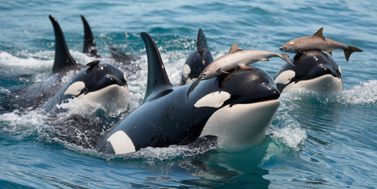 Orcas' New Fashion Craze: Rocking Salmon Hats as the Ocean's Runway Sensation!