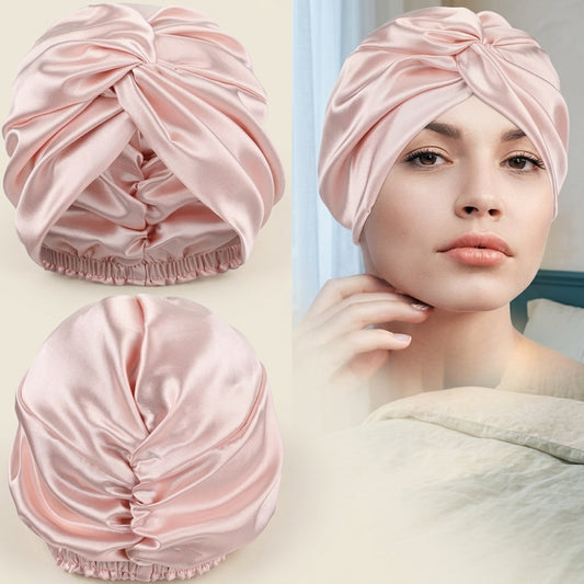 19-momme mulberry silk sleep turban Wrap – detail