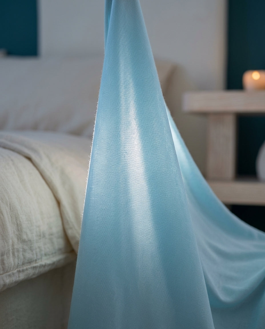Cool-touch bed blanket Wisp – detail