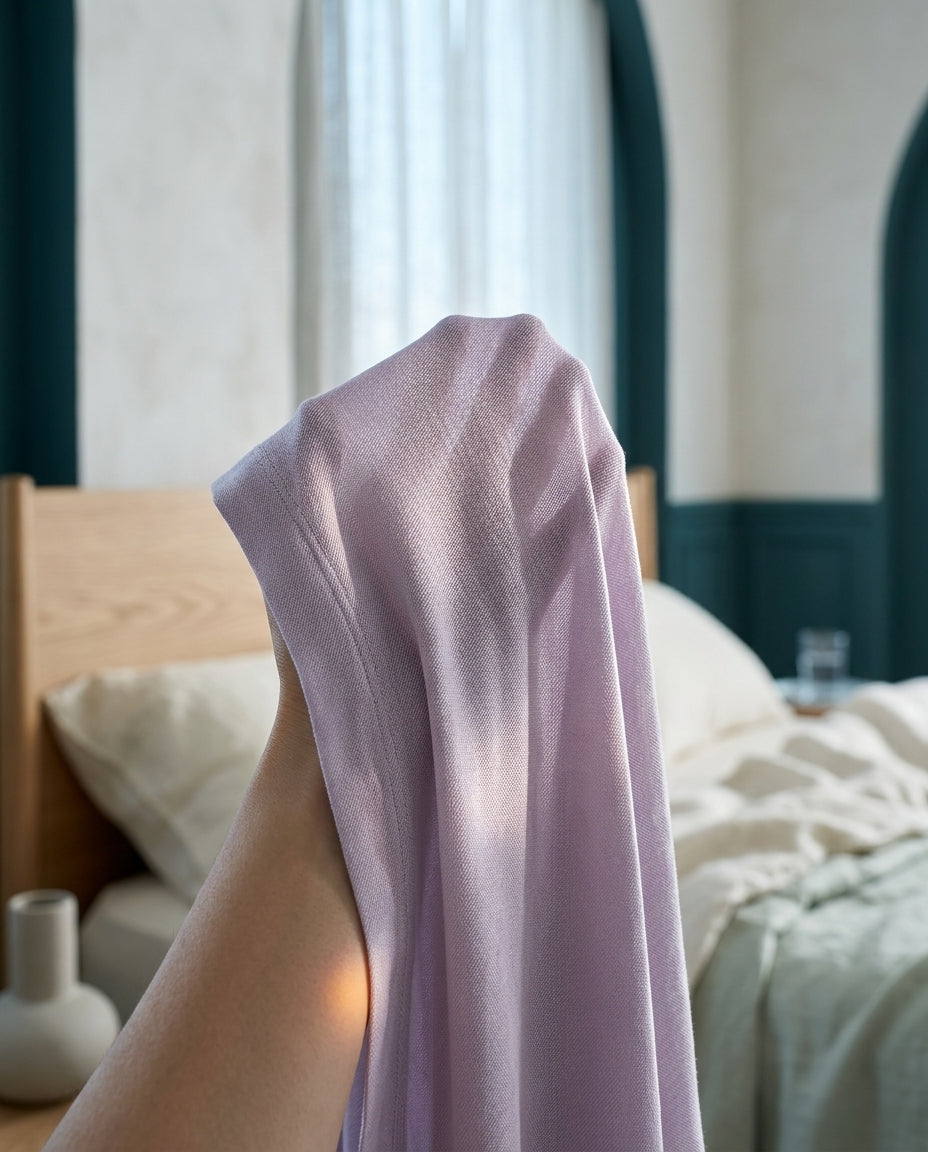 Thin cool-touch bed blanket Ember – detail
