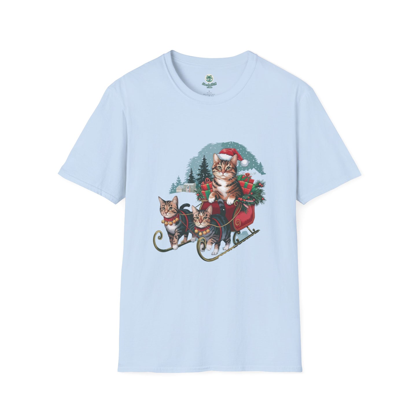 Cats on an elegant winter sleigh ride