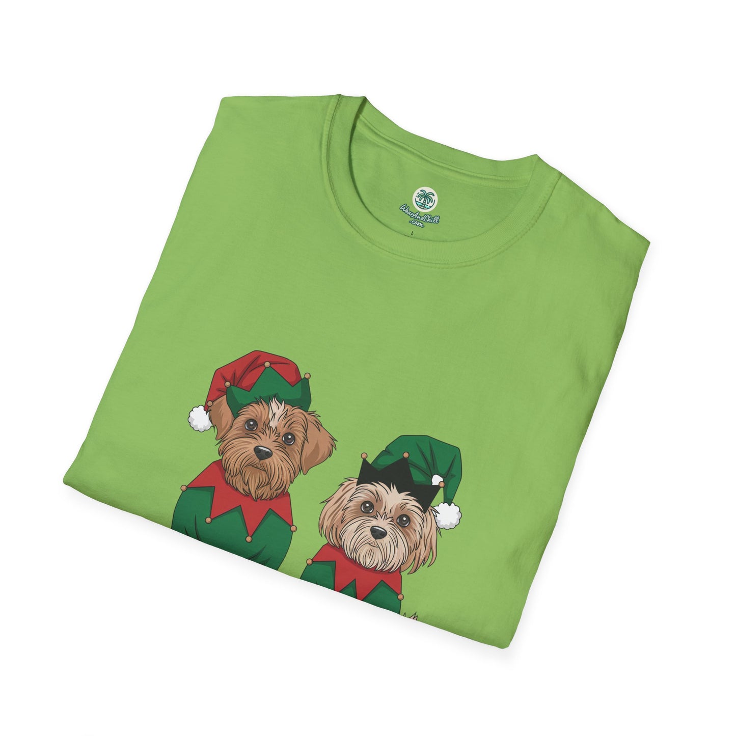 Dogs dressed as Christmas elves