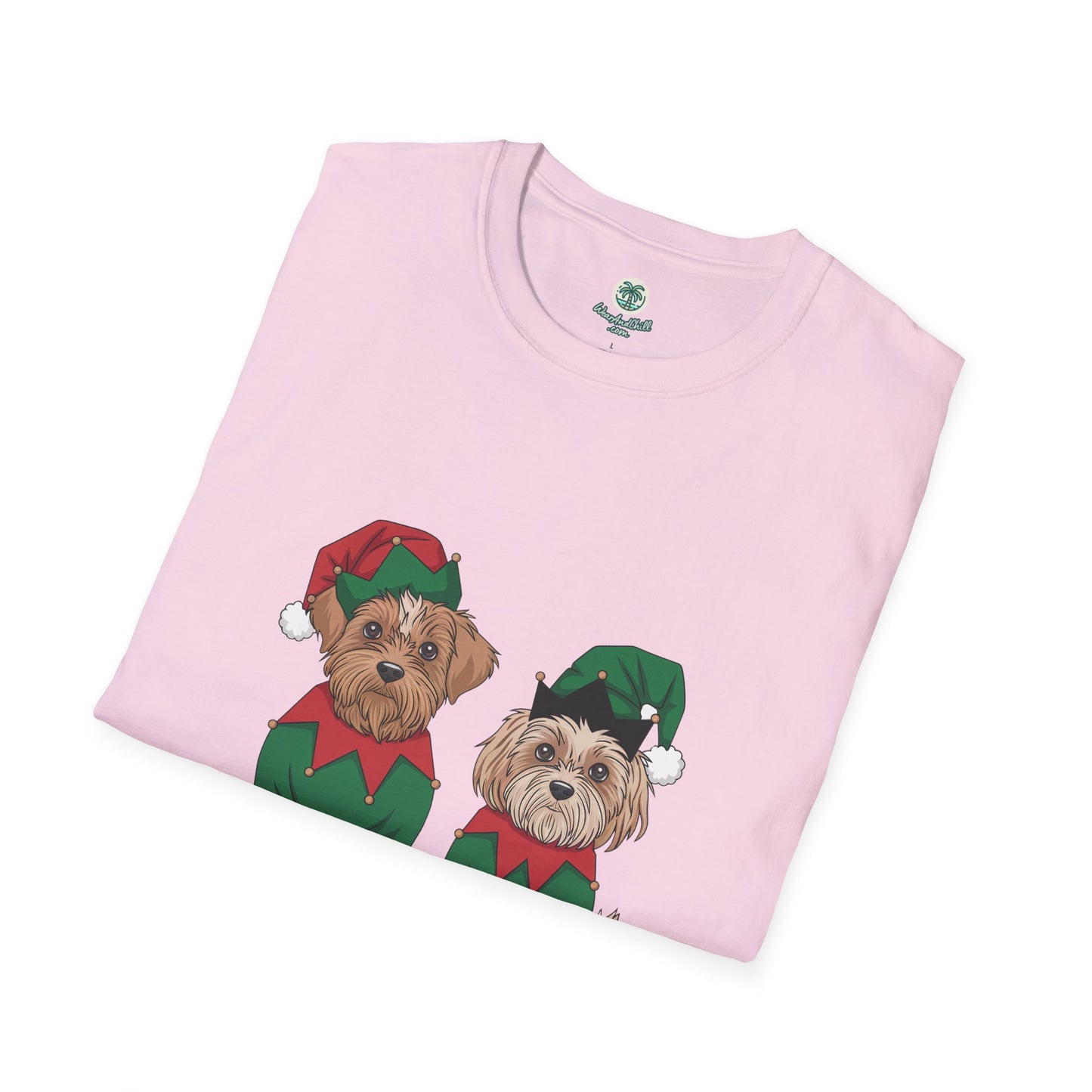 Dogs dressed as Christmas elves