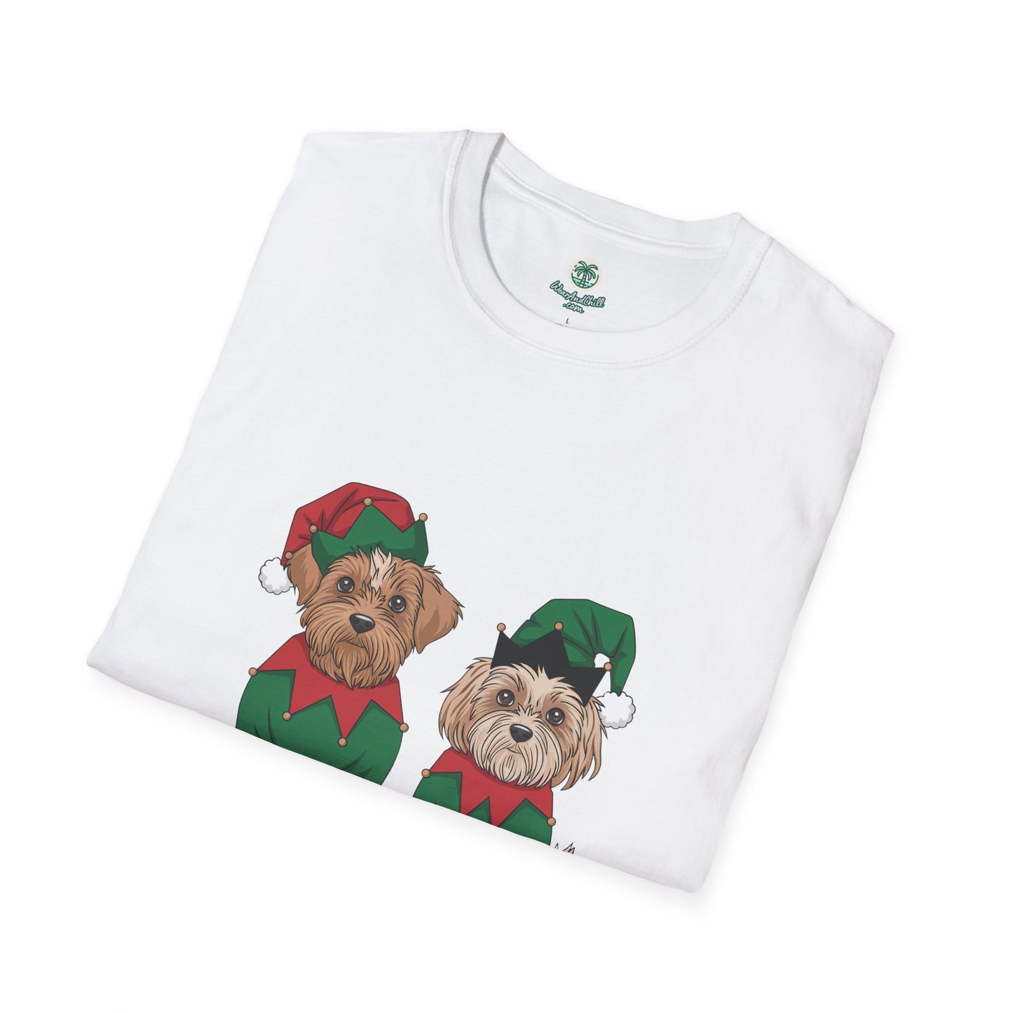 Dogs dressed as Christmas elves