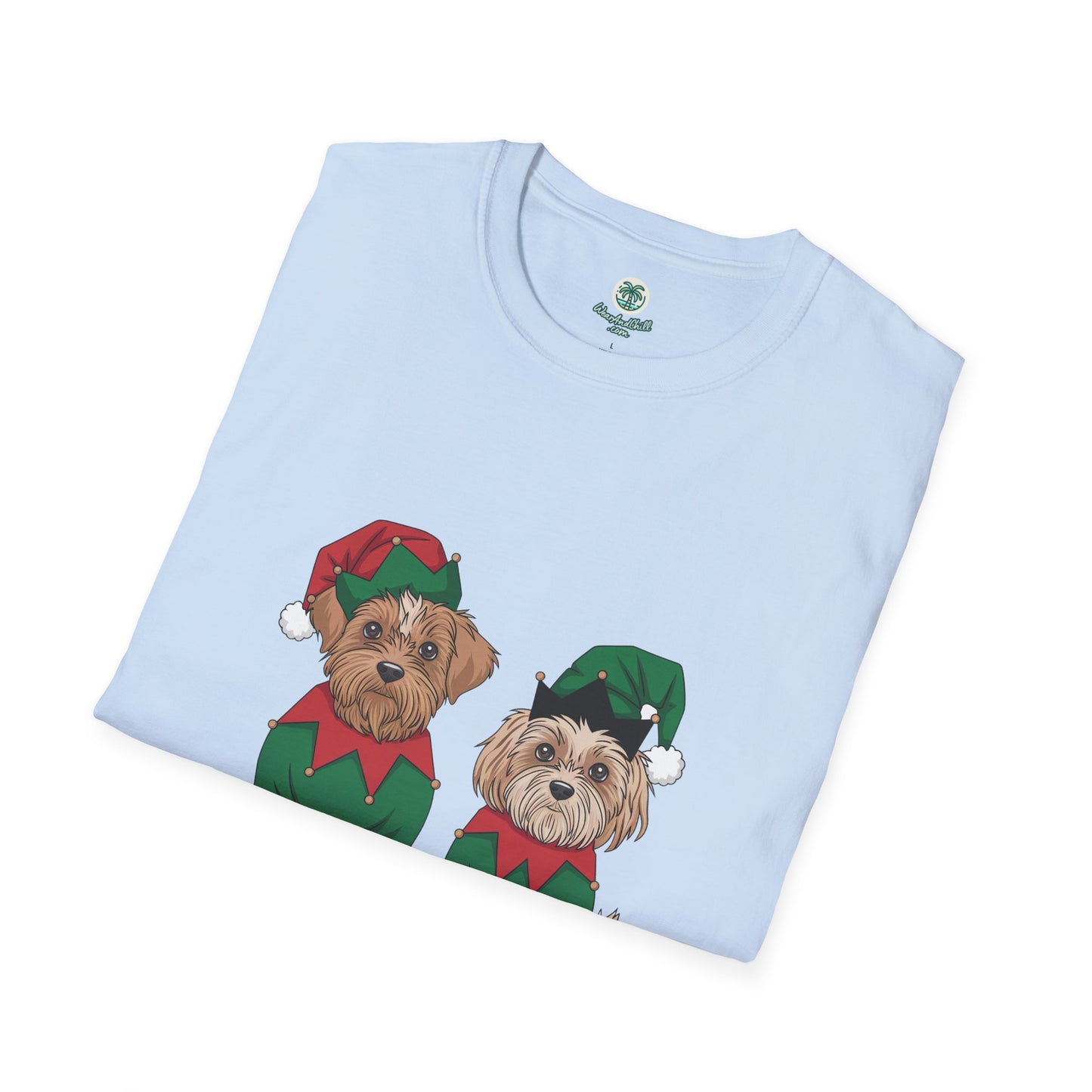 Dogs dressed as Christmas elves