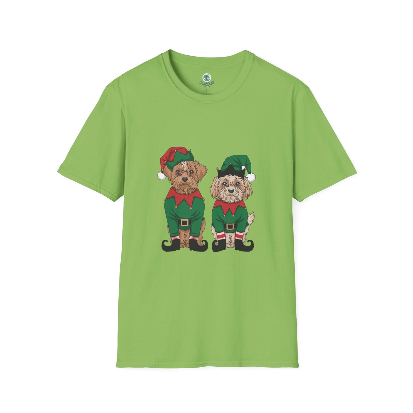 Dogs dressed as Christmas elves