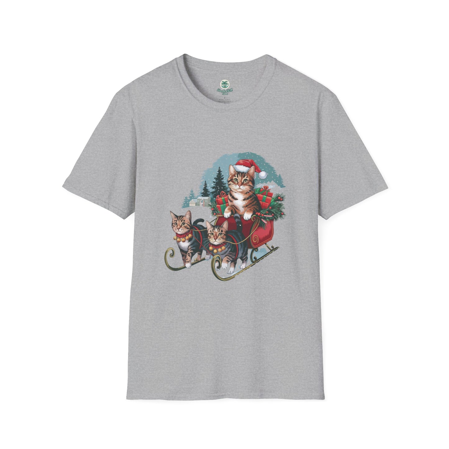 Cats on an elegant winter sleigh ride
