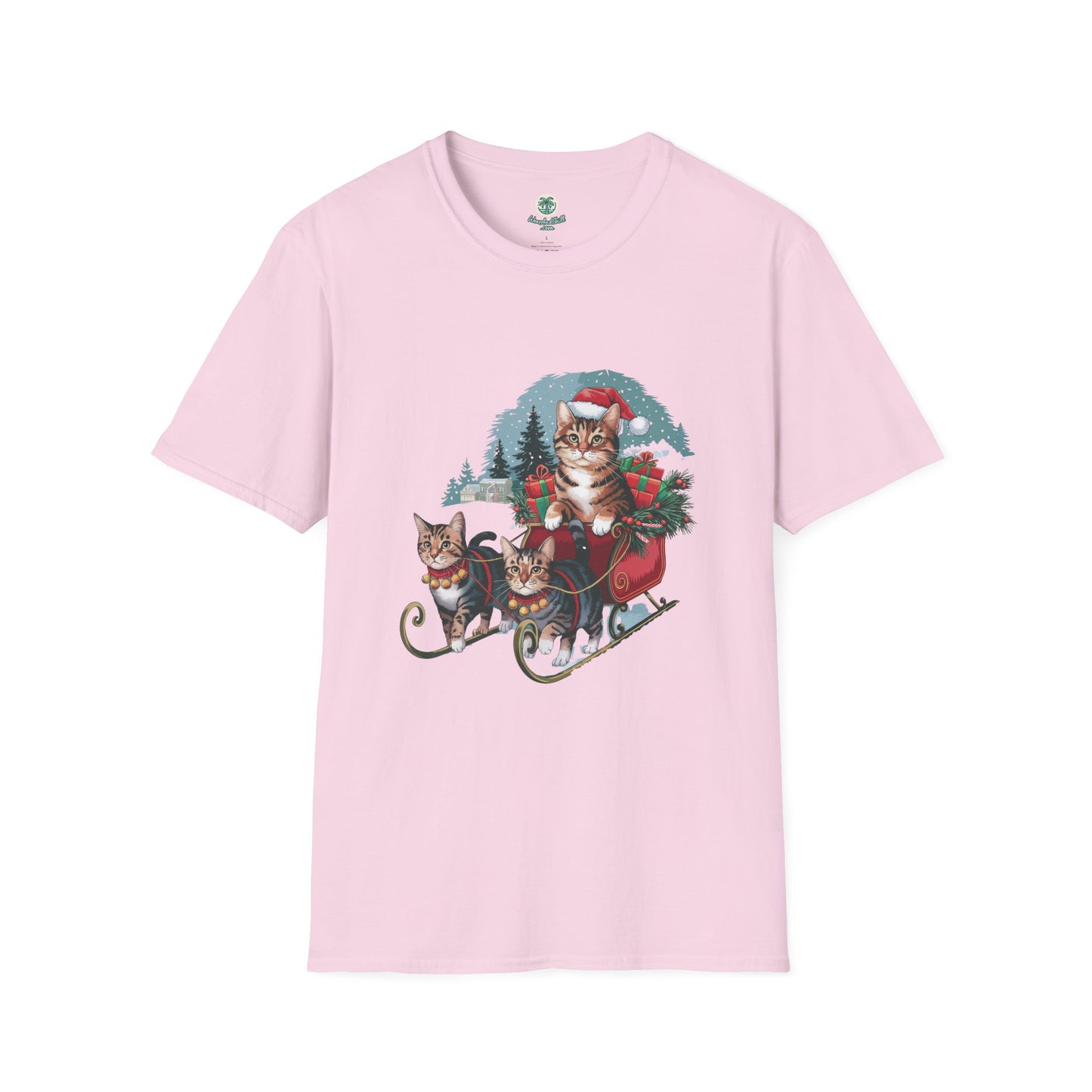 Cats on an elegant winter sleigh ride