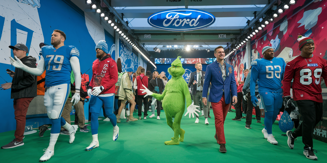 NFL Week 14: Lions Welcome The Grinch as Players Turn Pregame Tunnels into Fashion Runways!