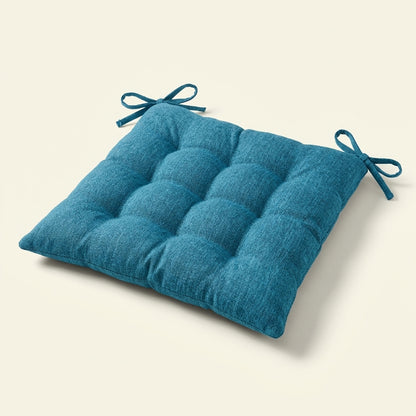Long Sit chair cushion, linen weave, on a plain studio background