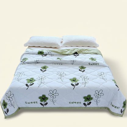 Washed-finish printed summer quilt Ember