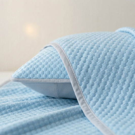 Viscose cool-touch pillowcases Drift, pair – detail