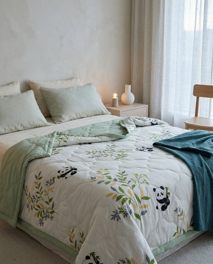 Printed washed summer comforter Dusk – bed