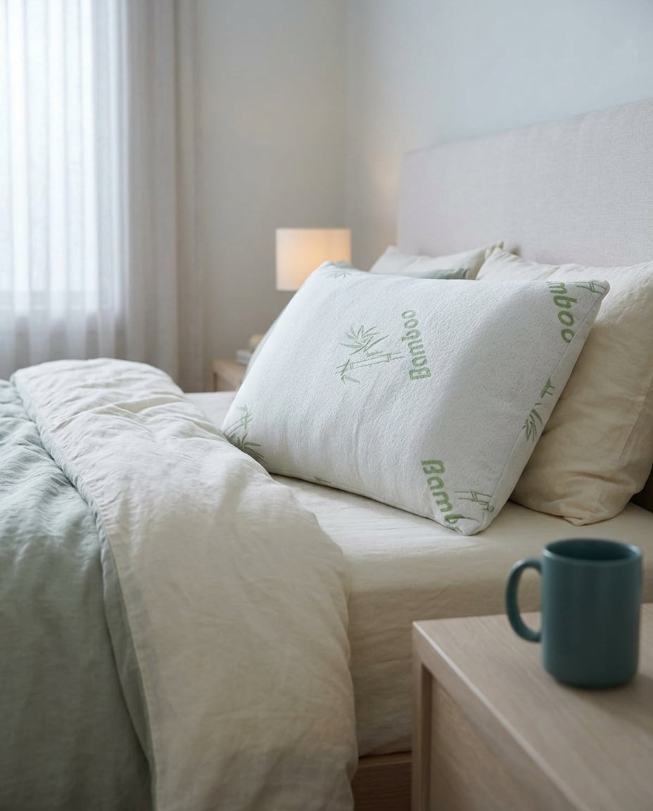 Saltmarsh memory foam pillow, pair option – bed