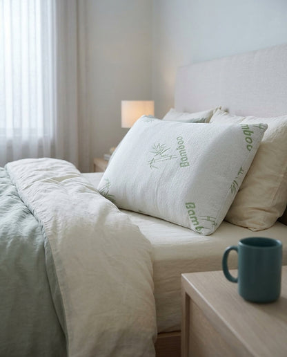 Saltmarsh memory foam pillow, pair option – bed