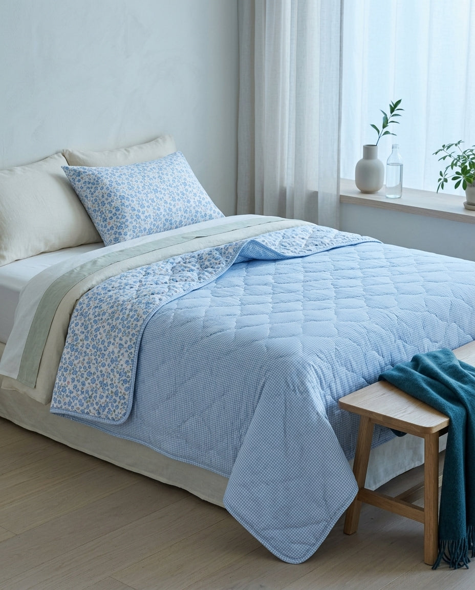 Quilted summer comforter Drift – bed