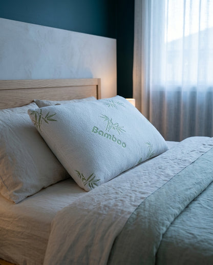 Saltmarsh memory foam pillow, washable cover – bed