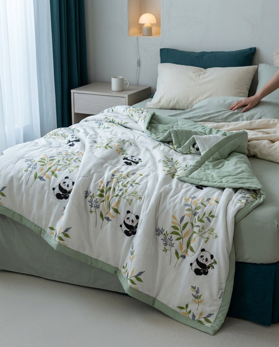 Printed washed summer comforter Dusk – drape