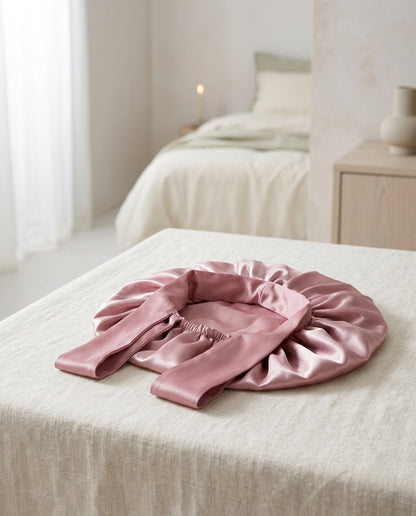 Mulberry silk sleep bonnet Halo – fold