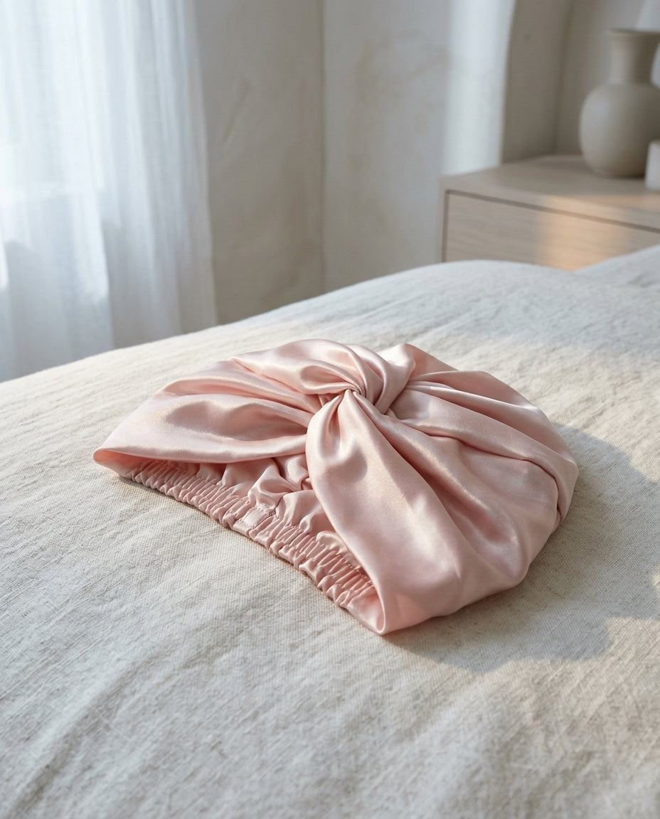 19-momme mulberry silk sleep turban Wrap – fold