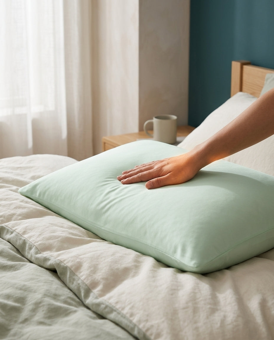 Cool-touch pillowcases Ember, pair – hands