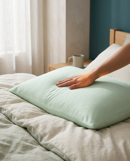 Cool-touch pillowcases Ember, pair – hands