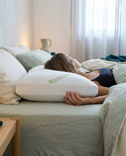Saltmarsh memory foam pillow, washable cover – profile