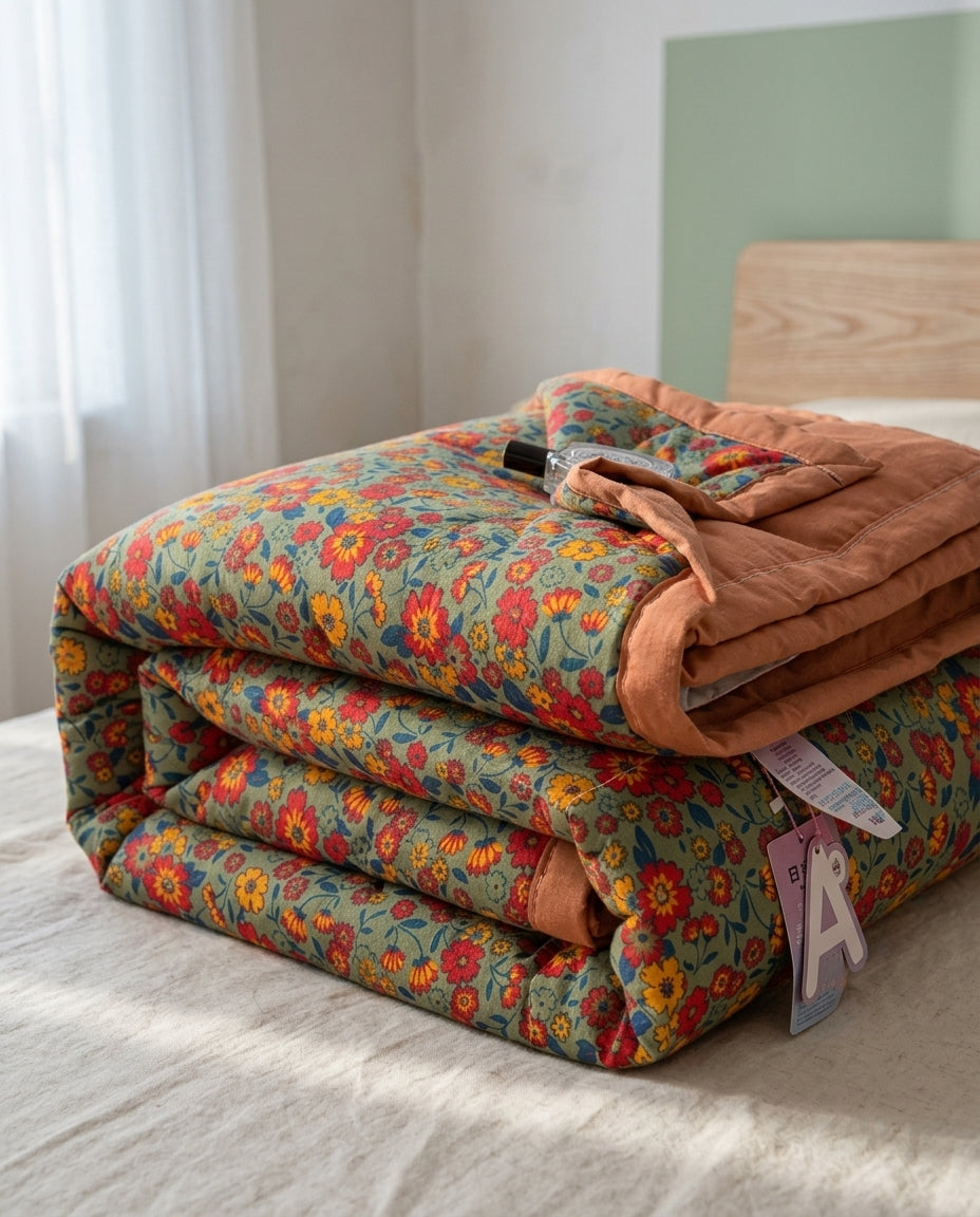 Poly-cotton summer quilt Lull – detail