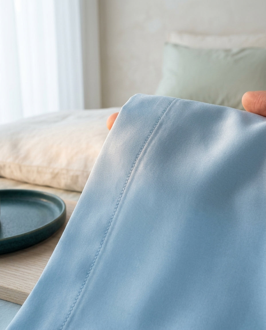 Cool-touch sheet set Drift – detail