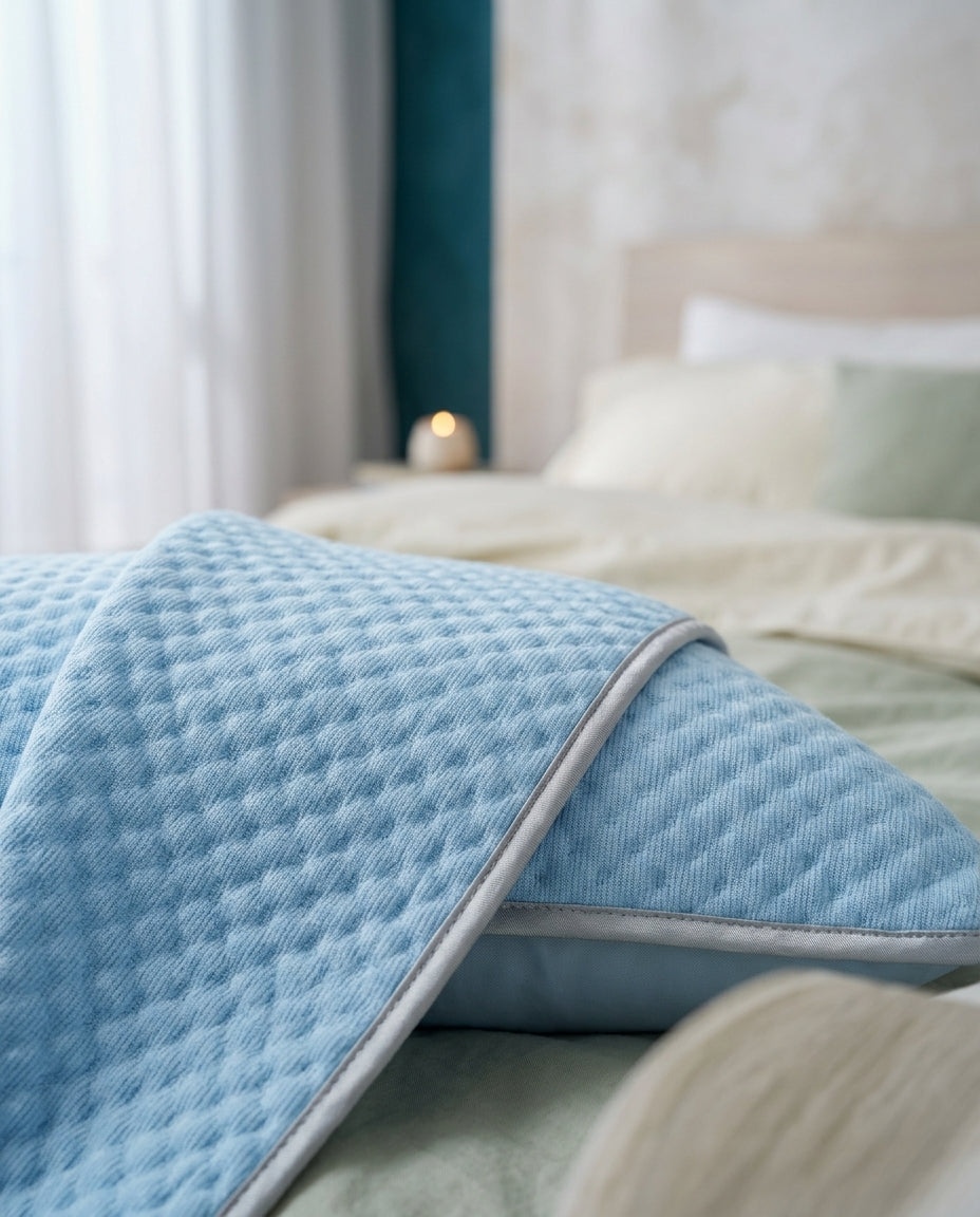 Viscose cool-touch pillowcases Drift, pair – detail